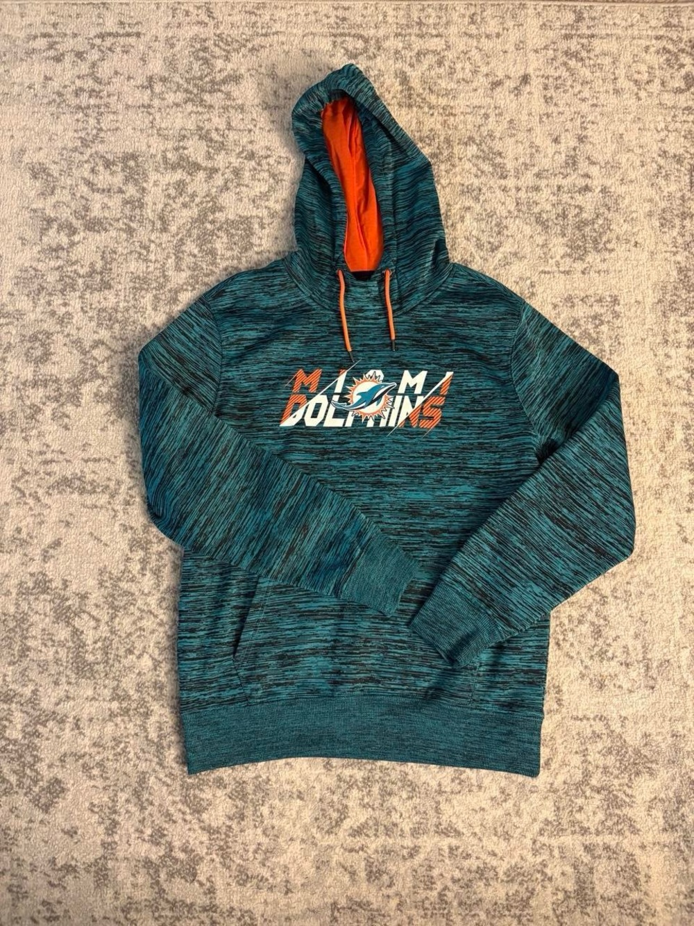 Men’s Medium NFL Miami Dolphins Green Black & Orange Hoodie